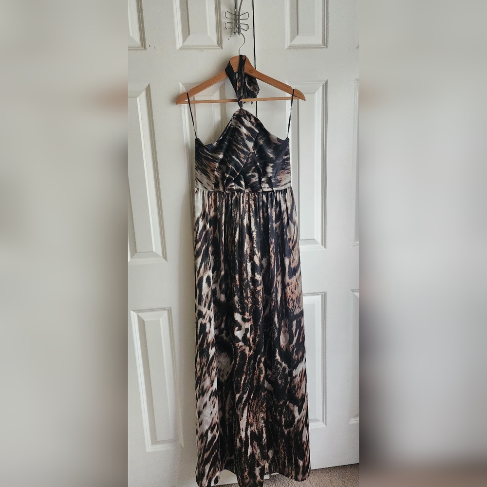 H&M Animal Print Halter Dress